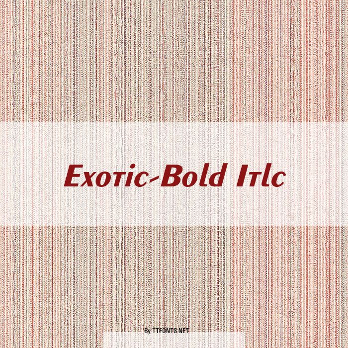 Exotic-Bold Itlc example